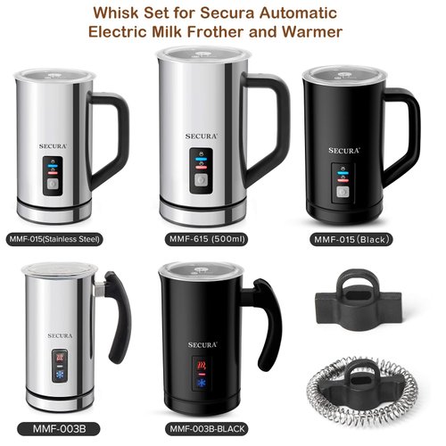 Secura Electric Milk Frother and Warmer Replacement Whisk Set, Heating Milk Whisk & Frothing Milk Whisk, 2PCS Whisks, 0.55 x 1.18 in