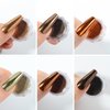 Chrome Nail Powder Set, 6 Maillard Colors Metallic Brown Chrome Nail Powder Mirror Effect Brown Pigment Chrome Powder Manicure Nail Glitter Dust with Sponge Applicators