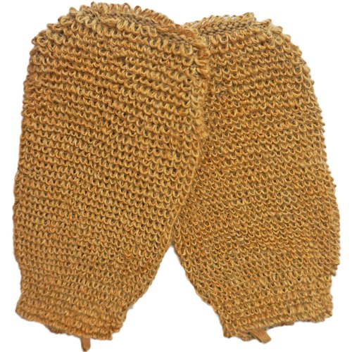2 Pieces(5.1×9.0 inches) Natural Vegetable Fiber Exfoliating Sisal Bath Spa Shower Scrubber Loofah Rub Glove Mitt Mitten - Great for Your Skin Care in The Bath - Anti