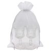 Jexila 100pcs White Organza Bags 6X9 Inch Sheer Mesh Drawstring Bags for Wedding Baby Shower Party Favor Jewelry Gift Bags (White)