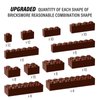 100 Piece Brown Bricks Bulk, 12 Size Brown Classic Building Blocks Bricks, Compatible with Lego Parts and Pieces(Color: Brown)