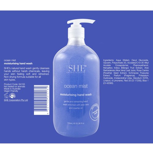 Om She Aromatherapy Moisturising Hand Wash - Ocean Mist