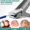 DRMODE Nail Clippers for Men, Ultra Sharp Stainless Steel Toenail Clippers, Mens Stocking Stuffers 2024 Foldable Fingernail Clippers with Catcher German Nail Clippers Nail Cutter with Nail Files