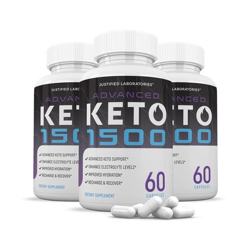 (3 Pack) Advanced Keto 1500 Keto Pills 1275MG New & Improved Formula Contains Apple Cider Vinegar Extra Virgin Olive Oil Powder Green Tea Leaf 180 Capsules