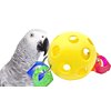 Bonka Bird Toys 3316 Ring Ball 6" Wide by 2.75" High Medium Parrot Foot Talon Cage Toy, Conure, Quaker, Ringneck, and Similar Sized Birds