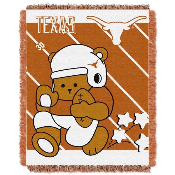 Northwest The Northwest Company Texas Longhorns Baby Woven Jacquard Throw Blanket, 36" x 46" , orange