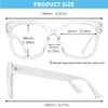 JIM HALO Oversized Blue Light Glasses for Women Square Chunky Bluelight Computer Glasses Reduce Eye Strain Clear