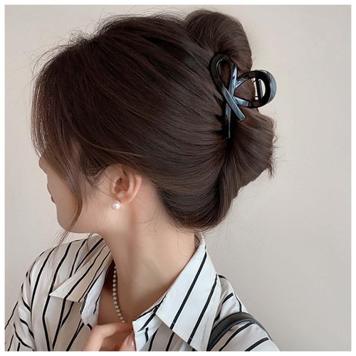 Andelaisi Vintage Black Claw Clips Black Hair Claw Jaw Clips Vintage Thick Hair Jaw Clips Nonslip...