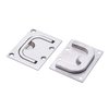 Boat Pull Flush Lift Ring,Marine Grade 316 Stainless Steel Flush Lifting,Boat Deck Hatches Handle,Trap Door Latch,pack of 2,Include Installation Screws