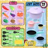 GILOBABY Play Kitchen Accessories, Play Food Sets for Kids Kitchen Playset with Pots and Pans Set, Cooking Utensils, Preschool Learning Education Toys for Toddlers, Birthday Gifts for Girls (Pink)