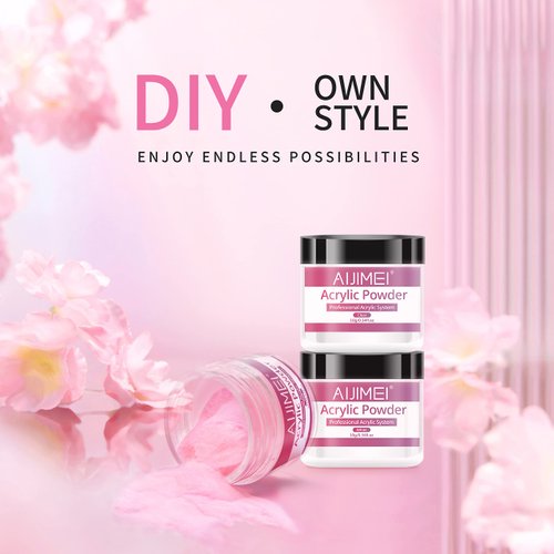 AIJIMEI Acrylic Nail Kit Acrylic Nail Acrylic Powder Acrylic Nail Kit for Beginners Acrylic Nail Art Kit Acrylic Nail Supplies Acrylic Nails Acrylic Liquid Monomer Acrylic Liquid Acrylic Nail Art Set