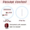 BABALAL Square Press on Nails Long Fake Nails French Tip Glue on Nails Brown Chrome Acrylic Nails 3d Water Wave Design Squoval Stick on False Nails 24Pcs Y2k Manicure Nails for Women and Girls