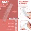 Lallisa 100 Pcs Individually Wrapped Combs Disposable Comb Bulk Combs Hair Cutting Combs Fine Tooth Comb Pocket Barber Combs for Women Men Family Hotel Travel Homeless(Transparent)