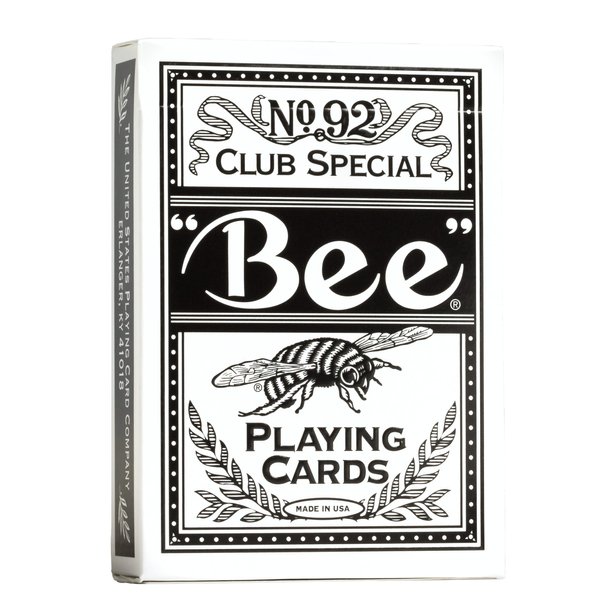 Bee Signature Series Playing Cards Deck, 1 Deck of Black Playing Cards, Thin Crushed, Special Edition