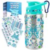 Kids Christmas Gifts, Christmas Stocking Stuffers Gift for Girls, 5 6 7 8 9 10 Year Old Girl Birthday Gift, Decorate Your Own Water Bottle with Stickers for Kids, Arts and Crafts for Kids Ages 8-12