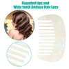 VOCOSTE Hair Comb Wide Tooth, Anti-Static Pocket Size Comb for Thick, Curly Hair, Hair Care, Detangling Comb, for Wet and Dry, White