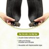 Yaki Tape in Hair Extensions Human Hair,Natural Black Hair Extensions Real Human Hair Yaki Straight Tape ins for Black Women,Invisible 20 Pcs Tape in Hair Extensions 14Inch 50G Double Sided Tape Hair