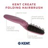 Kent KCR10 "Create" Folding Hair Brush for Styling Short Hair, Travel Brush for Women, Travel Hair Brush for Men, and Anti Static Hairbrush - Scalp Stimulating Nylon Bristle Hair Brush in Purple