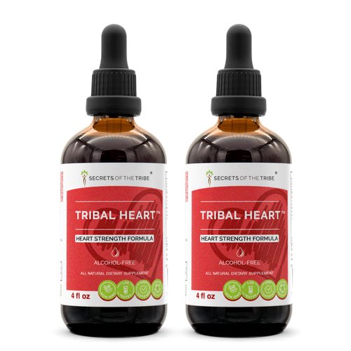 Secrets of the Tribe - Tribal Heart, Heart Strenght Formula, Herbal Supplement Blend Drops Alcohol-Free Liquid Extract (2x4 fl oz)