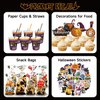 Halloween Party Decorations Supplies 172Pcs, Party Banner Balloon Decorations Set, Halloween Themed Birthday Party Supplies Kits with Tablecloth Snacks Bag for Kids, Party Favor Halloween Decor Kit