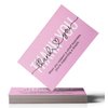 ITZAMNA Thank you for supporting my small business Cards Customer appreciation card Pink Script with Heart Pack of 100
