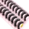 HBZGTLAD New 10 Pairs Natural Thick False Eyelashes Fake Lashes Long Makeup 3d Mink Lashes Extension Eyelash Mink Eyelashes for Beauty (DA-05)