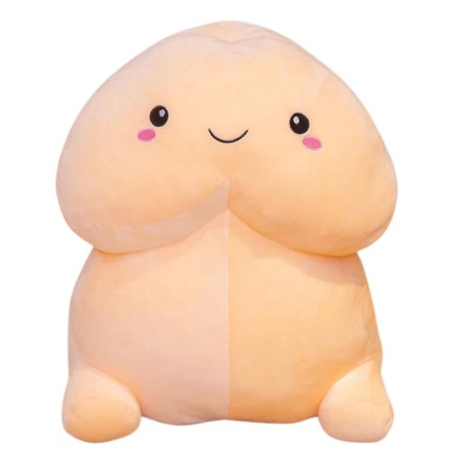 PeePee Pillow™ Funny Plush Plushie Cute Creative Cartoon Soft Stuffed Plush Home Decor Pillow Plush Prank Pride Gift for Friend Bachlorette Gift Novelty Gag Gift (Peach (Beige) 30cm)