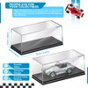 Singhoow 4 Pcs Clear Model Cars Display Case 4.17 x 1.81 x 1.81 Inches Fit for 1/64 Scale Acrylic Display Case Vehicles Toy Storage Collectors