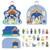 WhatSign Nativity Crafts for Kids - 24PCS Nativity Scene Stickers Crafts DIY Nativity Stickers Ornament Religious Craft Kits Christmas Tree Decor Christmas Gifts for Kids Classroom Party Favors