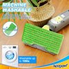KEEPOW Reusable Mop Pads Refills, Vacmop Replacement Pads Compatible with Shark Vac Mop VM252 VM200 VC205 VM250 /QM250 VM190 VM200P12, Hardwood Floor Mop Pad with Upgraded Dirt Chamber (1+2+3 Pads)