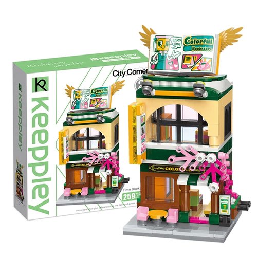QMAN Building Blocks Toys City Street Construction Set Educational Bricks Toy for Girls Age 6-12 and Up (Time Bookstore)