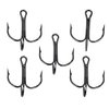 AMHDV 100pcs Treble Hooks Barbed Sharp Treble Hook for Freshwater and Saltwater (Black, 8# 100pcs)