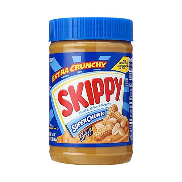 Skippy Peanut Butter Super Chunky, 16.3 oz (Pack of 2)