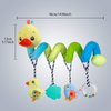 Caterbee Baby car seat Toys, Activity Spiral hangings Stroller Toys, Plush Crib Toys with Squeaky for boy or Girl (Duck)
