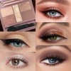 WanTuoluo 5 Colors Champagne Gold Shimmer Eyeshadow Palette for Eye Makeup,High Pigmented Metallic Eye Shadow Powder Palet de sombras de ojos