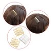 AUEAR, 20 Pack 10 Teeth Metal Veil Comb Hair Wire Clips Twist Bridal Wedding Veil Combs Silver Gold
