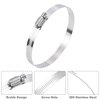 Selizo 12Pcs Hose Clamps, 4 Inch Hose Clamp 304 Stainless Steel Hose Clamps Duct Clamp Worm Gear Adjustable 91-114mm Hose Clamp, Fuel Line Clamp for Plumbing, Automotive and Mechanical Applications