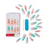 KISS False Nails Kit, Gel Fantasy Allure Ready to Wear Gel & Sculpted Nails, Stick and Glue Included, X-Long Length, Coffin Shape with Color Changing Accent, Long-Lasting Hottest Trend Glue on Nails
