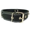 Genuine 1.6" Wide Thick Leather Studded Dog Collar Black. Fits 19"-23" Neck, Rottweiler, Pit Bull.