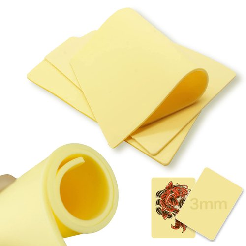 3mm Fake Skin Tattoo Practice Skins - Usiriy Tattoo Fake Skins 3pcs 8x12" Tattoo Practice Skin 3mm Thick Synthetic Tattoo Skins Soft Silicone Skin Practice Pads Piel Sintetica Para Tatuar