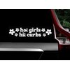 H-TRADINGS Hot Girls Hit Curbs Decal White Glossy Vinyl Sticker 9 X 2 Inches Cars,Windows, Tablet,Skateboard Snowmobiles,Trucks,Vans,Walls,Laptop