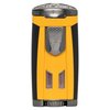 Xikar HP3 Inline Triple Flame Cigar Lighter, Attractive Gift Box, EZ-View Red Fuel Window, Honeycomb Texture, Burnt Yellow