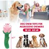 ucho Dog Toys for Aggressive Chewers, Dog Toy for Dogs, Interactive Chew Toys for Training and Cleaning Teeth (Champagne, Roses)