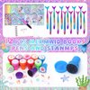 HAPGFS Mermaid Party Favors- Ocean Sea Party Toys Sets for 12 Children Decorations, Goodie Bag Fillers 96 PCS for Kids Summer Party Supplies, Necklace, Bubble Wands Girls Mermaid Birthday Party Favors
