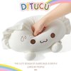 Ditucu Cute Dumpling Plush Pillow Funny Food Soup Stuffed Animals Plushies Toys Soft Hugging Gifts for Kids White 14 inch