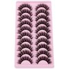 False Eyelashes Wispy Mink Lashes 18mm Strip Lashes Natural Look Fake Eyelashes Curly Soft Cat Eye Lash Pack 10 Pairs by EYDEVRO