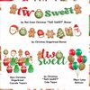 Christmas Gingerbread Man 2nd Birthday Party Decor, Christmas Santa Claus Candy Xmas Ball Two Sweet Banner Snowman Elk Cake Topper Snowflake Latex Balloons for Christmas Second Birthday Party Supplies