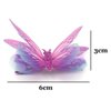 Rosette Hair Colorful Chiffon Butterfly Modelling Hair Clips- Organza Wings Ribbon Wrapped Clips Sets (6pcs/set-1)