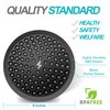 SparkPod Shower Head - High Pressure Rain - Premium Quality Luxury Design - 1-Min Install - Easy Clean Adjustable Replacement for Your Bathroom Shower Heads (Midnight Black Matte, 6 Inch Round)