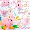 Tagitary Plush Toys Bunny Toys for Kids with Sounds,Can Walk,Wiggle Ears,Twitch Mouth and Nose,Hopping Interactive Electronic Rabbit Toys with Leash,Easter Christmas Birthday Gift for Toddlers Kids
